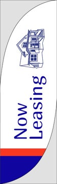 Picture of Now Leasing 8 - 10ft Feather Flag