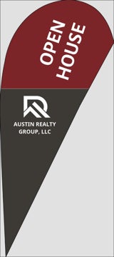 Picture of Real Estate 6 - 7.5ft Teardrop Flag