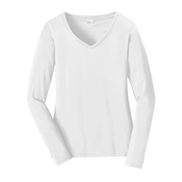 Picture of Port & Company Women's Long Sleeve V-Neck