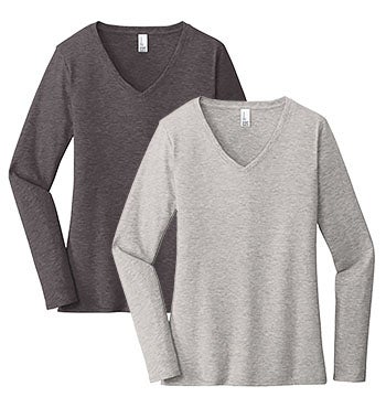 Picture of District Women's Long Sleeve V-Neck