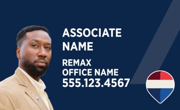 Picture of Blue Slash - Agent Photo Clipped - Associate Name -  18" x 30"