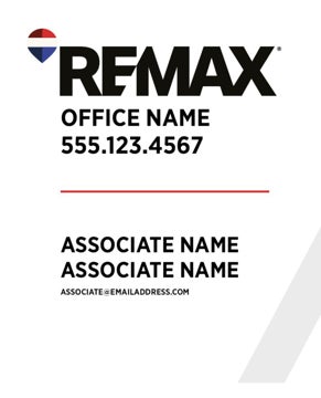 Picture of White Slash - Associate - Team Logo - Missing - Long -  Red Line - 30" x 24"