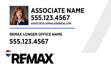 Picture of White Slash - Agent Photo - Square - Longer Office Name - 18" x 30"