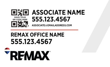 Picture of White Slash - QR Code - Red Line - 18" x 30"