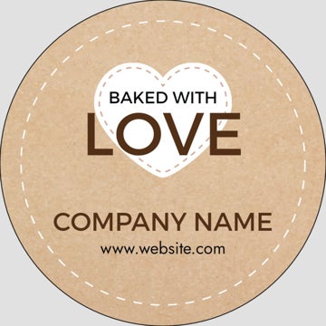 Picture of Food & Beverage Sticker 6 - Circle 3" x 3"