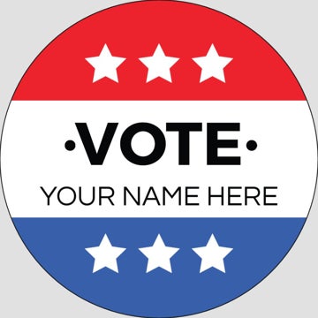 Picture of Political Stickers 6 - Circle 3" x 3"