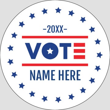 Picture of Political Stickers 9 - Circle 3" x 3"