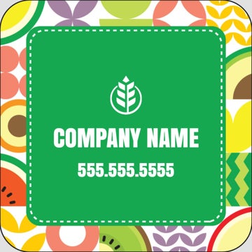 Picture of Food & Beverage Sticker 4 - Rounded Square 2" x 2"