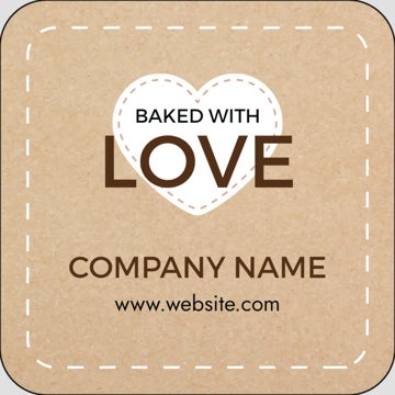 Picture of Food & Beverage Sticker 6 - Rounded Square 2" x 2"