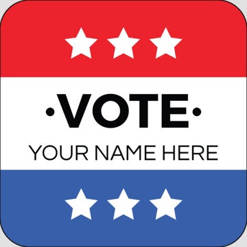 Picture of Political Stickers 6 - Rounded Square 2" x 2"
