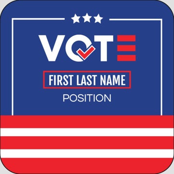 Picture of Political Stickers 8 - Rounded Square 2" x 2"
