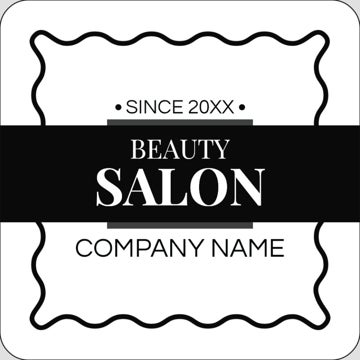Picture of Beauty Stickers 5 - Rounded Square 3" x 3"