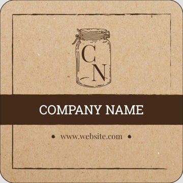 Picture of Food & Beverage Sticker 8 - Rounded Square 3" x 3"