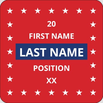 Picture of Political Stickers 4 - Rounded Square 3" x 3"