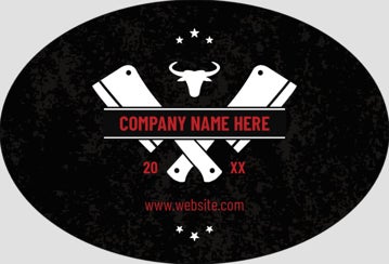 Picture of Food & Beverage Sticker 3 - Oval 2" x 3"