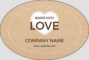 Picture of Food & Beverage Sticker 6 - Oval 2" x 3"