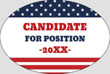 Picture of Political Stickers 2 - Oval 2" x 3"
