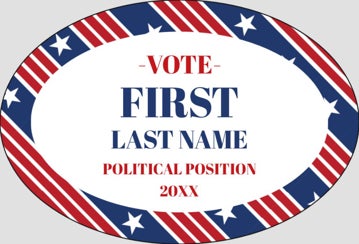 Picture of Political Stickers 5 - Oval 2" x 3"