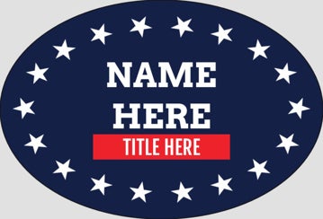 Picture of Political Stickers 7 - Oval 2" x 3"