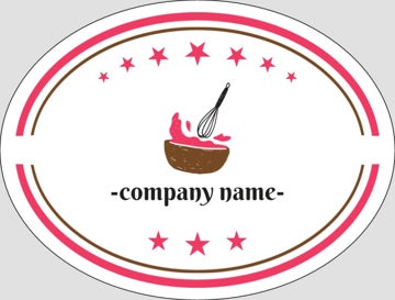 Picture of Food & Beverage Sticker 1 - Oval 3" x 4"