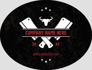 Picture of Food & Beverage Sticker 3 - Oval 3" x 4"