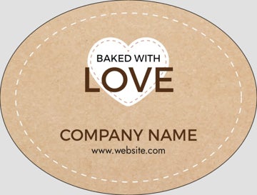 Picture of Food & Beverage Sticker 6 - Oval 3" x 4"