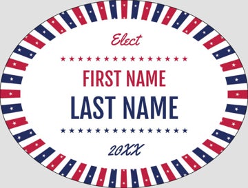 Picture of Political Stickers 3 - Oval 3" x 4"