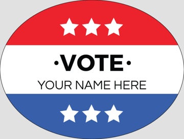 Picture of Political Stickers 6 - Oval 3" x 4"