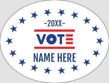 Picture of Political Stickers 9 - Oval 3" x 4"
