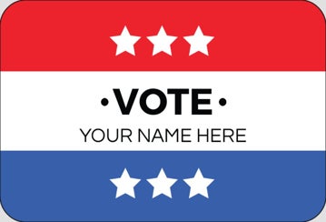 Picture of Political Stickers 6 - Rounded Rectangle 2" x 3"