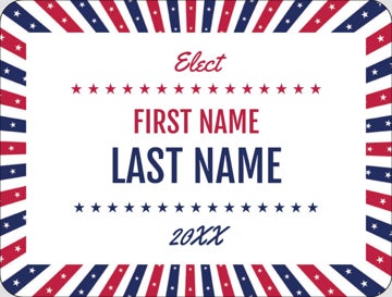 Picture of Political Stickers 3 - Rounded Rectangle 3" x 4"