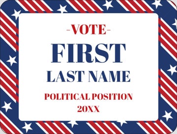 Picture of Political Stickers 5 - Rounded Rectangle 3" x 4"