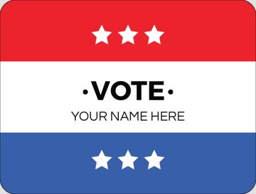 Picture of Political Stickers 6 - Rounded Rectangle 3" x 4"