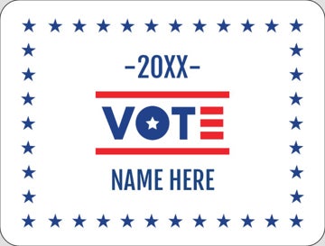 Picture of Political Stickers 9 - Rounded Rectangle 3" x 4"