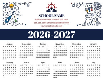 Picture of Magnetic Calendar 10 - Horizontal