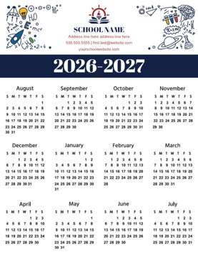 Picture of Magnetic Calendar 10 - Vertical