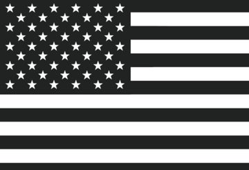 Picture of Black/White American Flag - 2x3