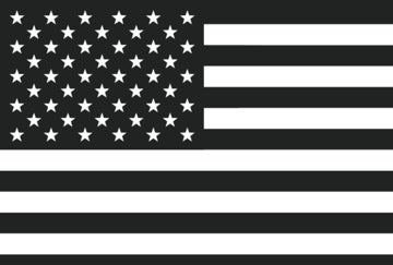 Picture of Black/White American Flag - 4x6
