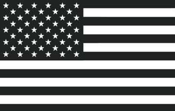 Picture of Black/White American Flag - 5x8
