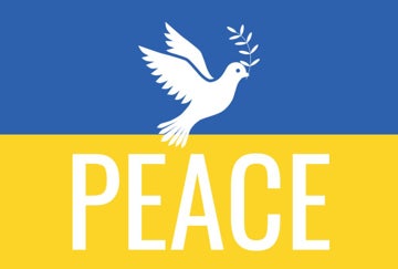 Picture of Peace with Dove Ukraine Flag - 4x6
