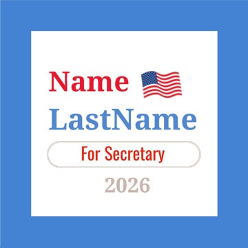 Picture of Political Campaign Rectangle 2 - 2" x 2" Square
