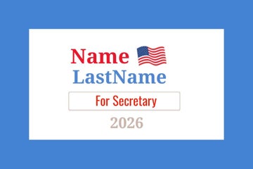 Picture of Political Campaign Rectangle 1 - 2" x 3" Rectangle