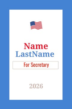 Picture of Political Campaign Rectangle 1 - 3" x 2" Rectangle