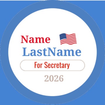 Picture of Political Campaign Rectangle 1 - 2" x 2" Circle