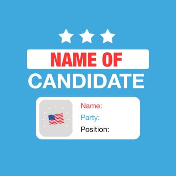 Picture of Political Campaign Rectangle 2 - 2.5" x 2.5" Circle